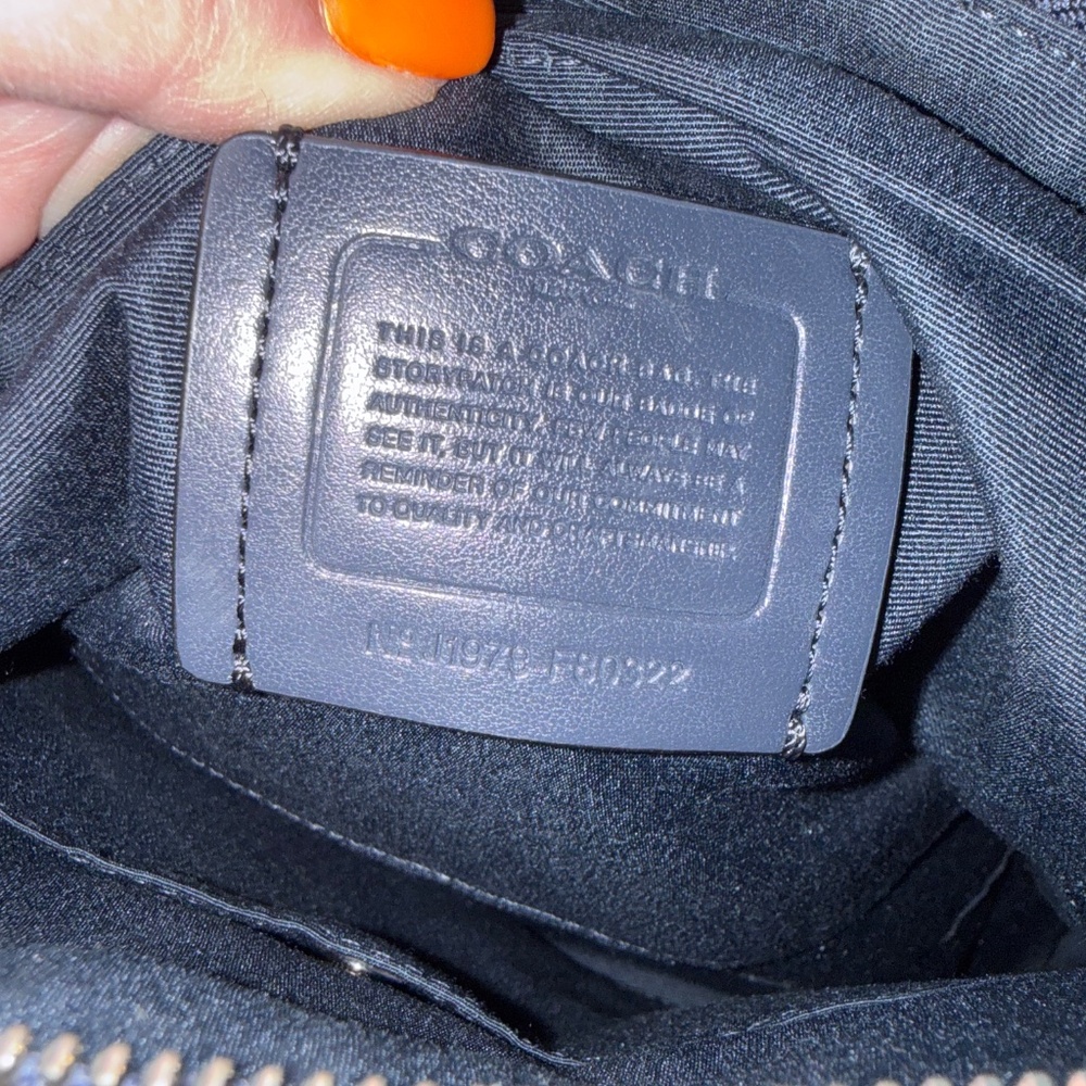 Coach Blue Shimmer Glimmer Metallic Satchel Rare Htf BNNU NWOT - Picture 12 of 14